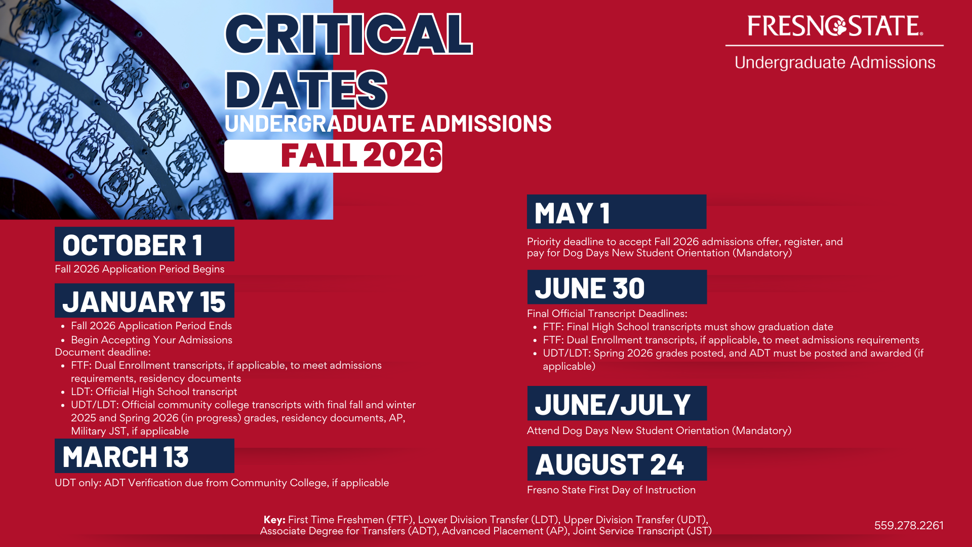 Fall 2026 Critical Dates