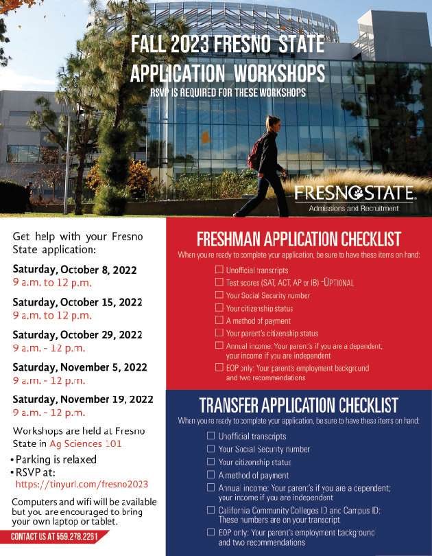 Fresno State on campus workshops