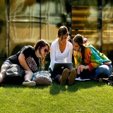 Students Sitting in Grass