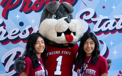 students with TimeOut mascot