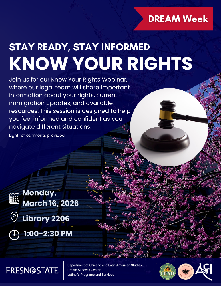 Dream Week Stay Ready, Stay Informed Know Your Rights Flyer