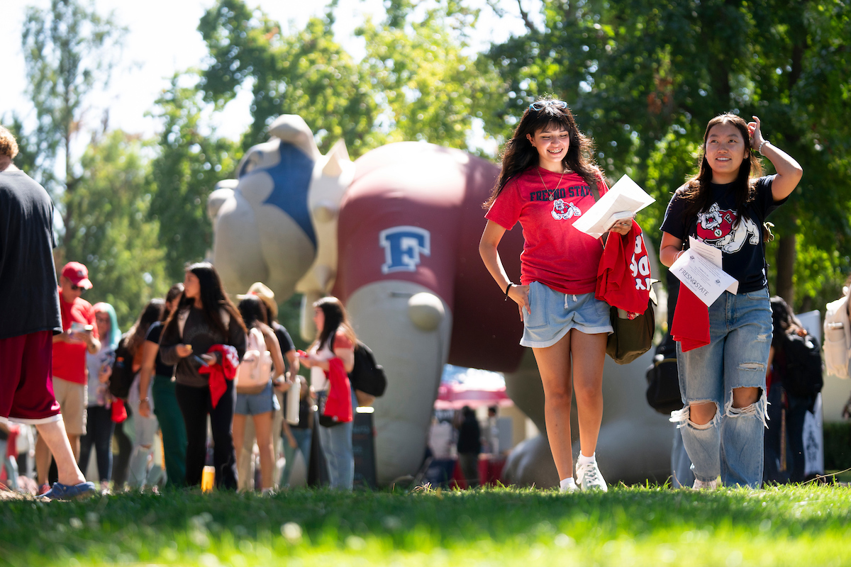 Two Fresno State Students at a resource fair