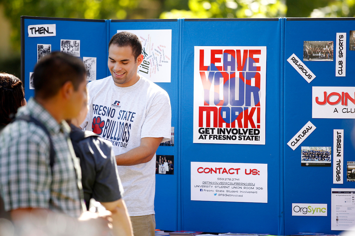 Student involvement tabling at event