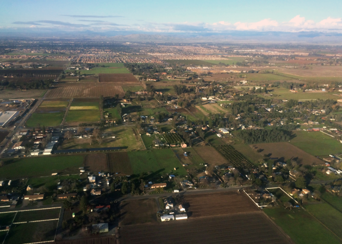 Aerial photo of the Central Valley