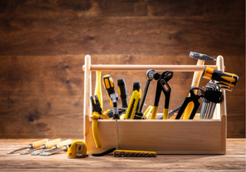 Toolbox with Yellow Tools