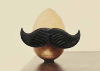egg with a mustache