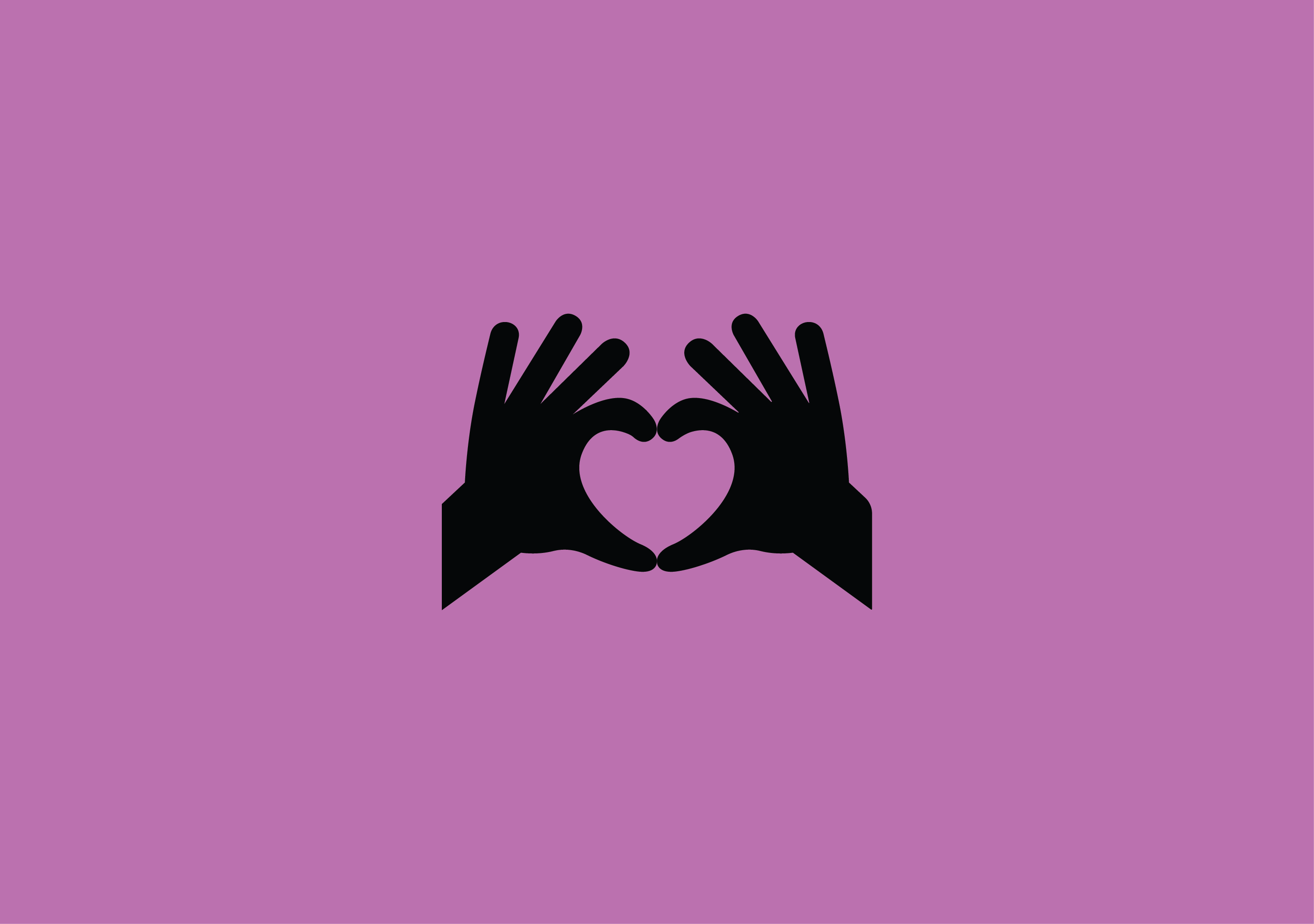 Photo of icon that indicates two hands forming a heart