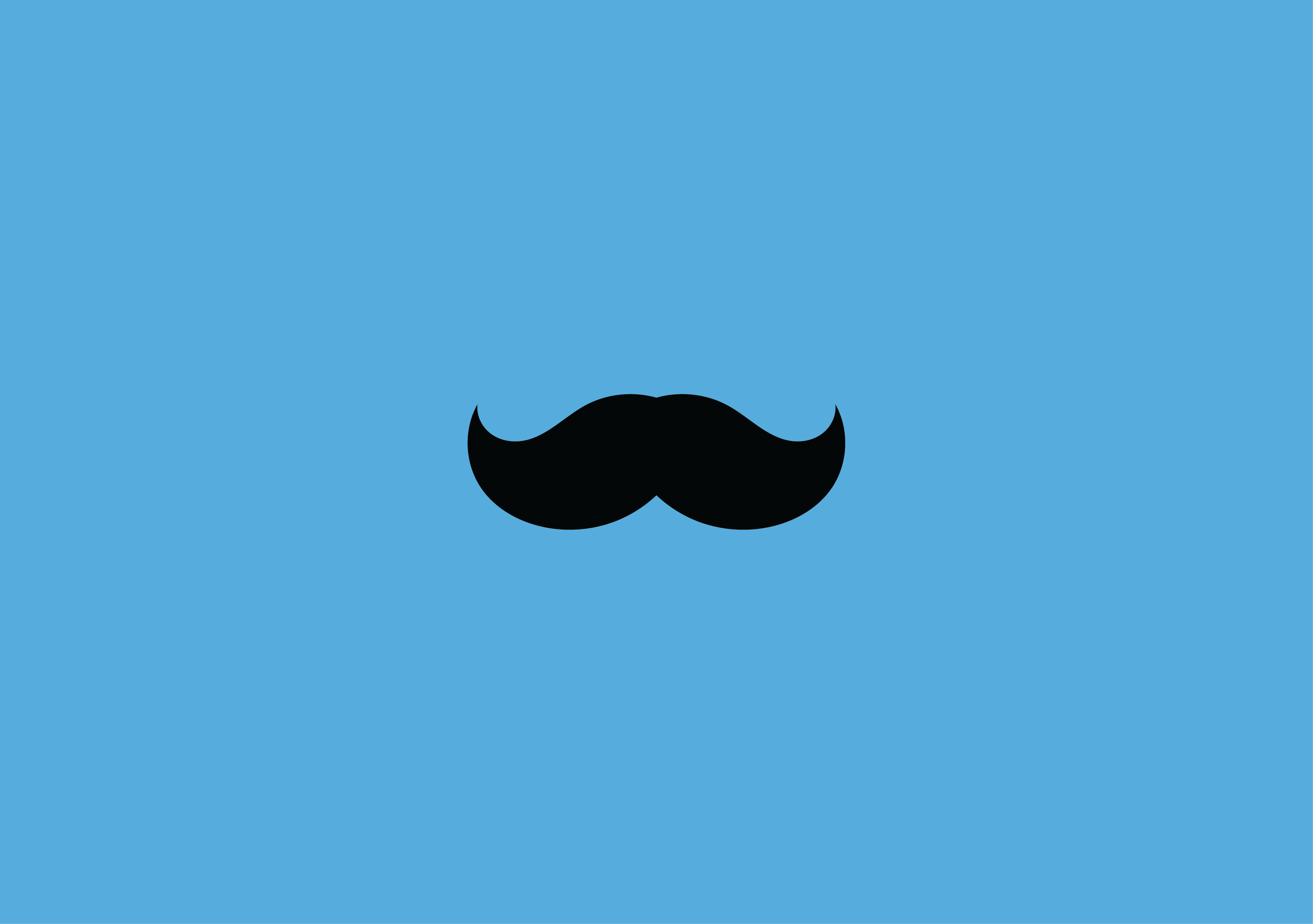 Photo of icon that indicates a mustache