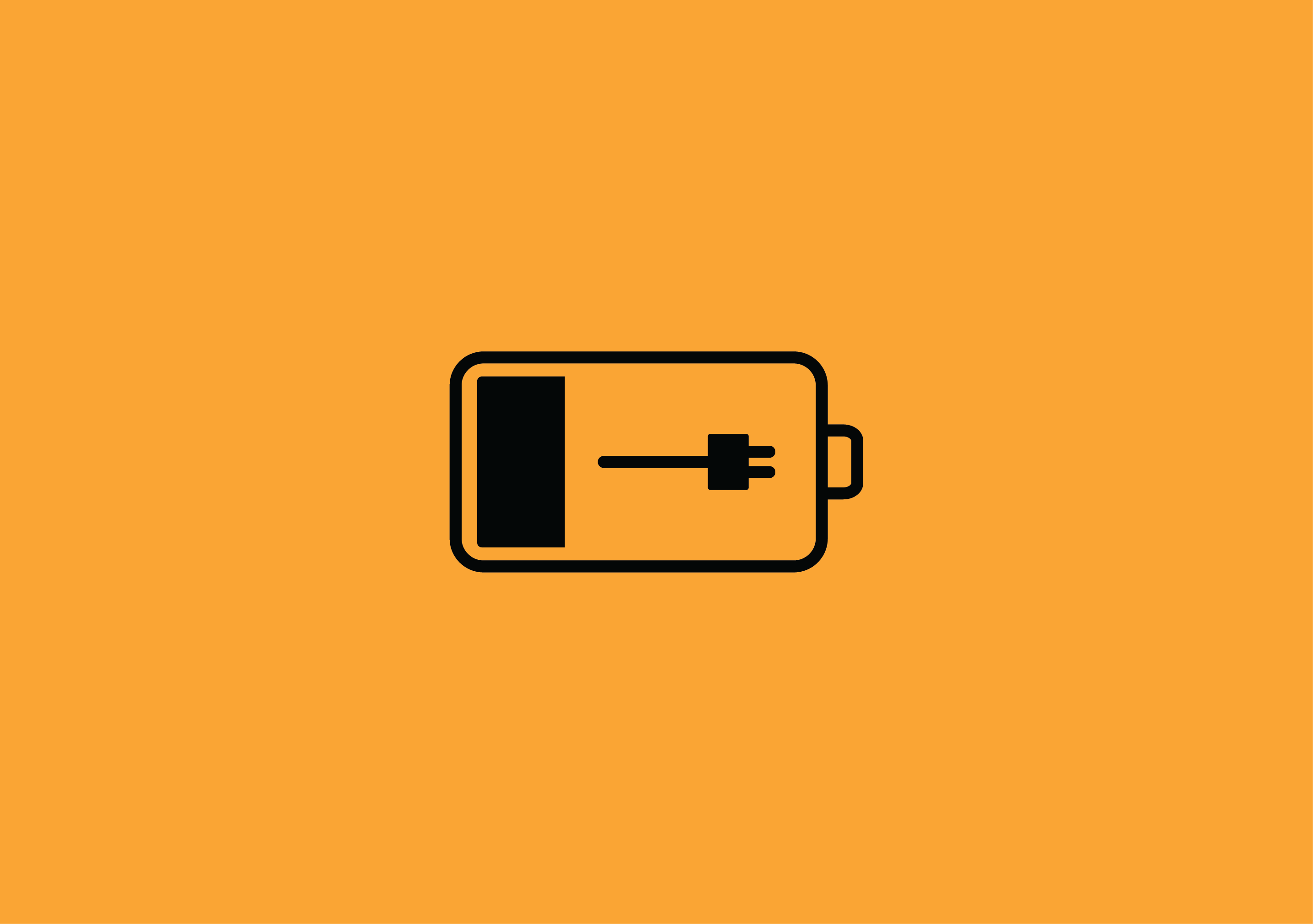 Photo of icon that indicates a low power battery
