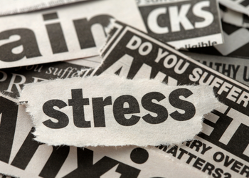 Newspaper Clipping that Says "Stress"