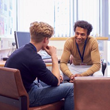 Student talking with Advisor