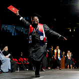 Student Dancing at Gradutaion