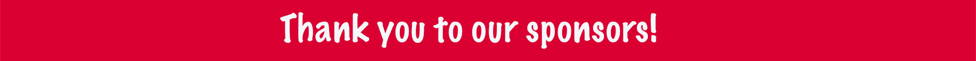Thank you to our sponors banner