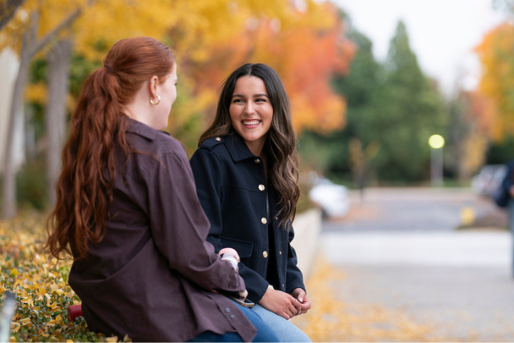 students outside