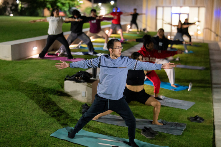 yoga students