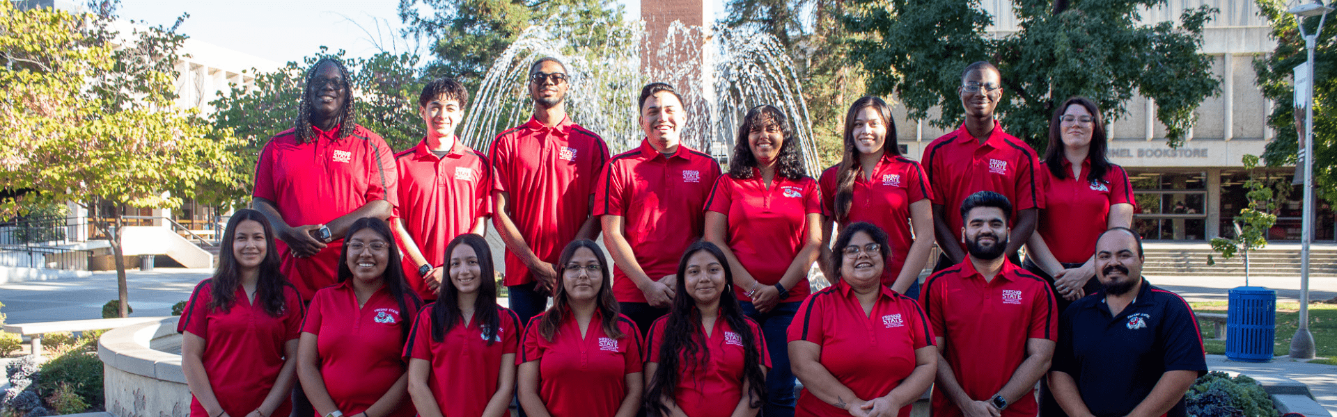 ambassador group photo in red polos