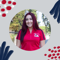 headshot of student ambassador "Cynthia" in red polo