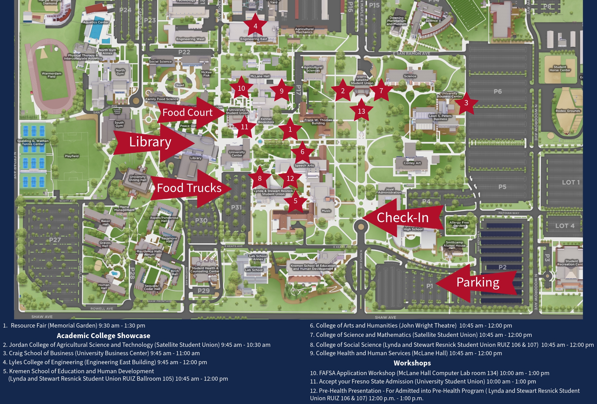 Fresno State Interactive Map 2026