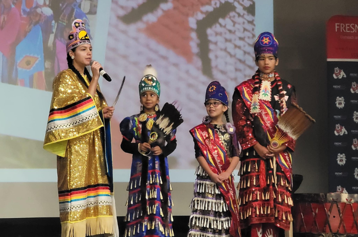 girl dancers on the stage doing introductions