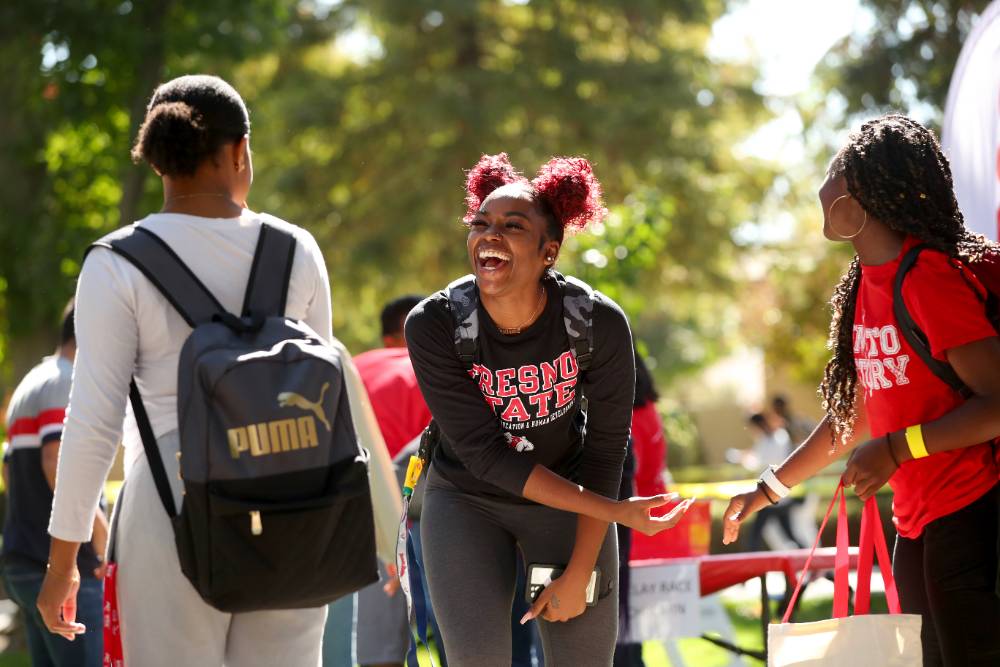 Girls laughing