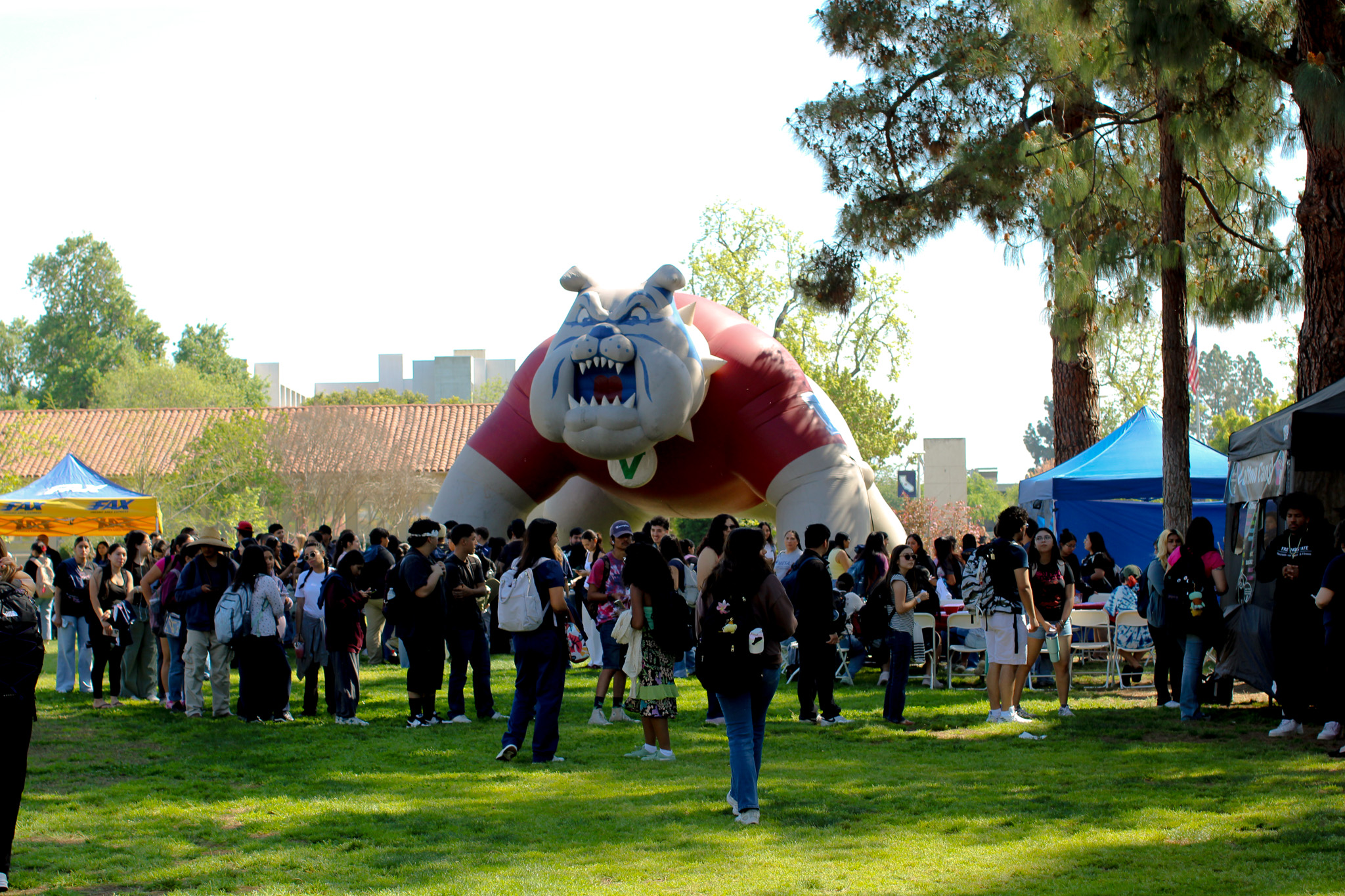 A group of students pose for a picture at an event