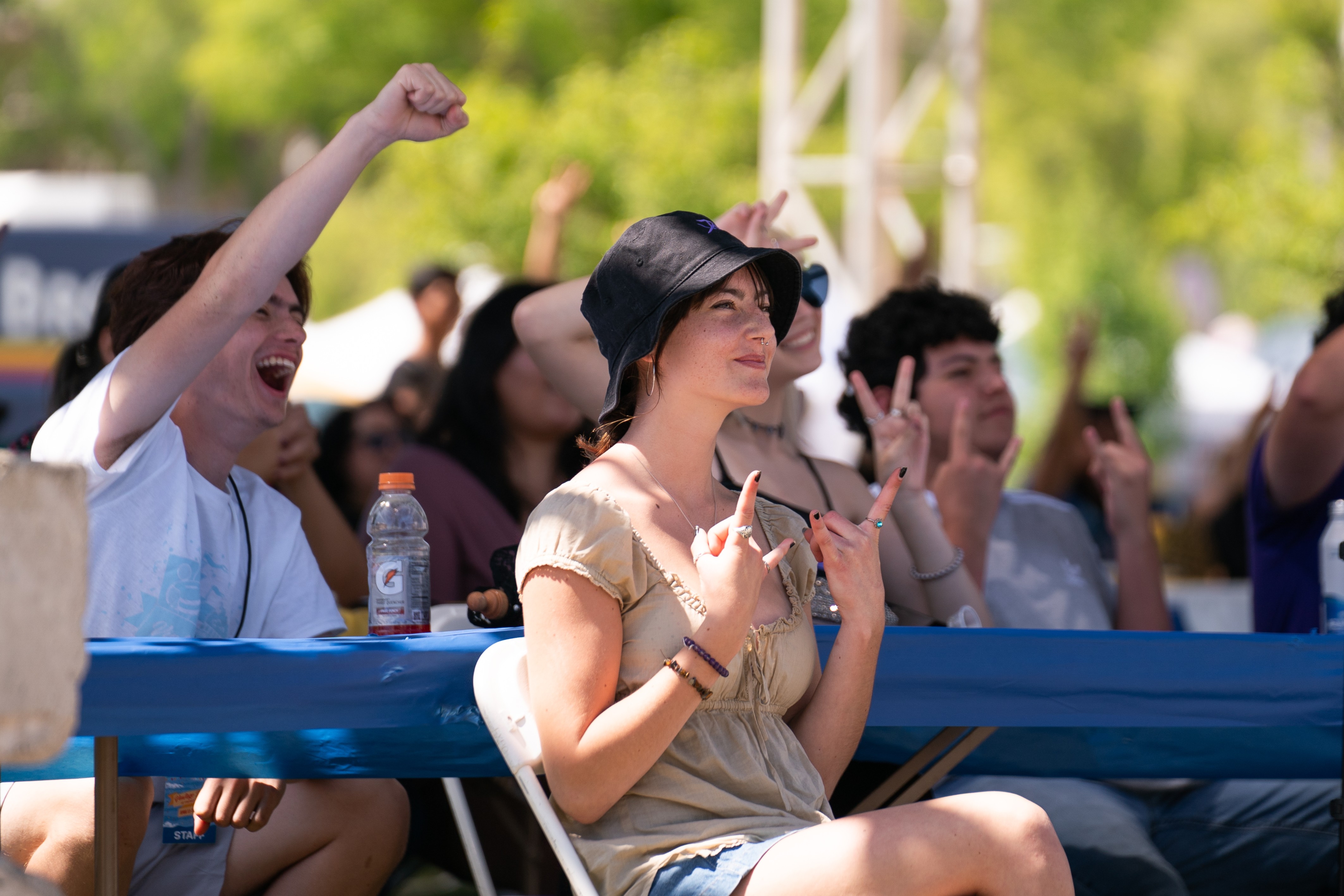 Audience enjoying a rock performance