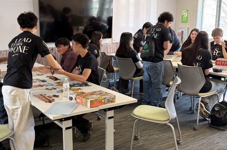 Students attending workshop at Student Leadership Conference in Evergreen Valley College as part of the February Saturday Academy