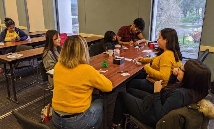 Upward Bound Alumni participating in Group Activites