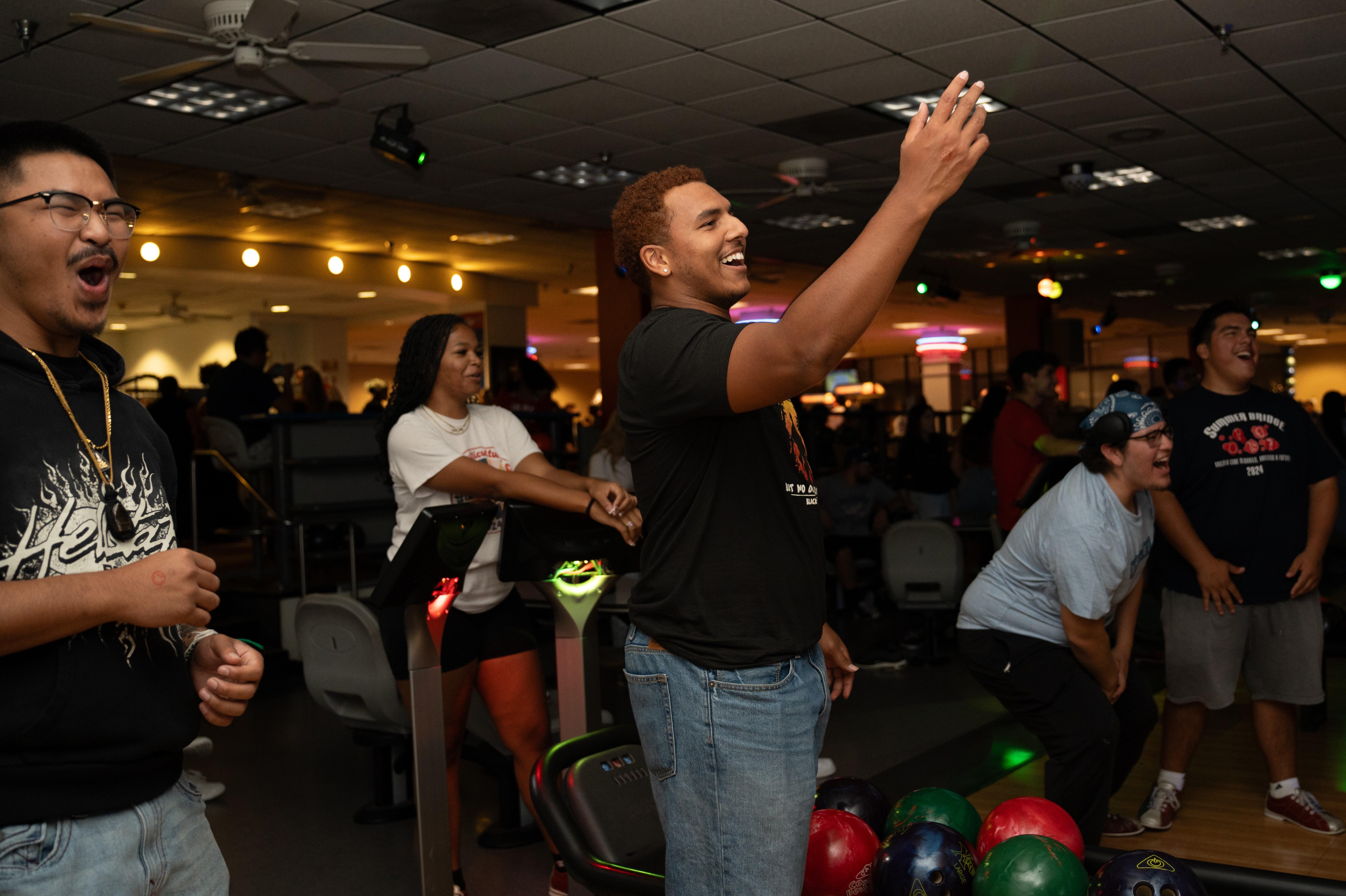 Students getting excited over a strike